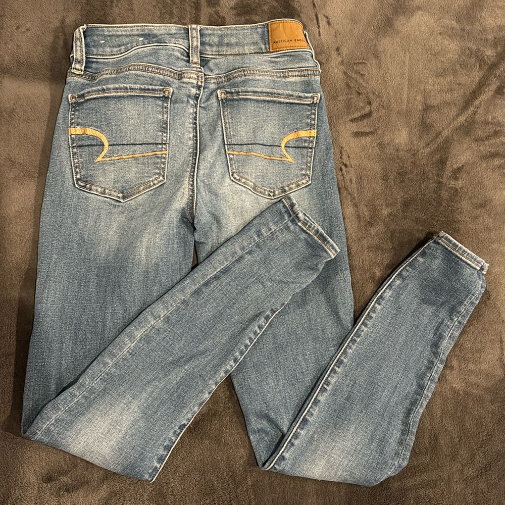American Eagle size 0 jeggings light blue jeans